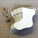 Wooden Christmas Unfinished Chip Xmas Tree Hanging Pendants Gifts DIY Crafts