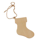 Wooden Christmas Unfinished Chip Xmas Tree Hanging Pendants Gifts DIY Crafts