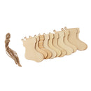 Wooden Christmas Unfinished Chip Xmas Tree Hanging Pendants Gifts DIY Crafts