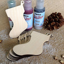 Wooden Christmas Unfinished Chip Xmas Tree Hanging Pendants Gifts DIY Crafts