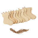 Wooden Christmas Unfinished Chip Xmas Tree Hanging Pendants Gifts DIY Crafts
