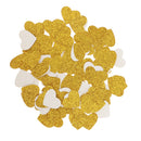 100pcs Glitter Gold Heart Shape Paper Confetti Wedding Party Baby Shower Birthday Table Scatters Cake Sprinkles Decoration