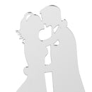 Sliver Wedding Engagement Bride & Groom Acrylic Wedding Cake Toppers