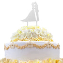 Sliver Wedding Engagement Bride & Groom Acrylic Wedding Cake Toppers