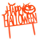 Acrylic Happy Halloween Bat Pumpkin Cake Toppers Halloween Party Decoration