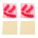 2 Pieces Halloween Scary Zombie Bloody Wound Scars Costume Makeup Sticker Party Prank Joke Prop