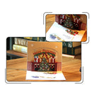 Holiday Greeting Card Xmas Tree Gift Boxes Bells 3D Pop Up Blessing Thanks Paper Card Merry Christmas New Year