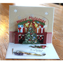 Holiday Greeting Card Xmas Tree Gift Boxes Bells 3D Pop Up Blessing Thanks Paper Card Merry Christmas New Year