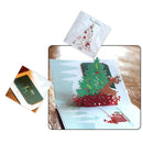 Christmas Tree Deer 3D Pop Up Invitation Greeting Cards Christmas Party Gift