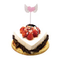 5x Wings with Heart Cake Toppers for Princess Kids Birthday Cake Decoration 3x5cm
