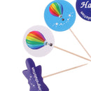 24 Piece Lovely Cupcake Picks Cake Topper Wedding Birthday Baby Shower Party Supplies