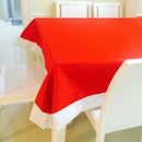 Bright Red Felt Tablecloth Table Cover Christmas Home Ornament 70 x 52 in