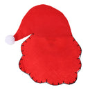 Cute Holiday Christmas Cutlery Holder Red Hat Santa Claus Tableware Cover Utensil Pocket Decor Kids Spoon Bag