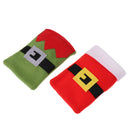 2pcs Festive Rectangle Xmas Kitchen Cutlery Tableware Spoon Silverware Holder Bags Table Decoration Gifts