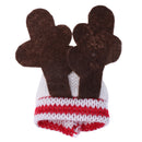 Merry Christmas Wine Bottle Cover Knitted Reindeer Sweater and Hat Xmas Party Dinner Table Decor