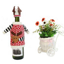 Merry Christmas Wine Bottle Cover Knitted Reindeer Sweater and Hat Xmas Party Dinner Table Decor