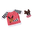 Merry Christmas Wine Bottle Cover Knitted Reindeer Sweater and Hat Xmas Party Dinner Table Decor