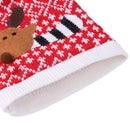 Merry Christmas Wine Bottle Cover Knitted Reindeer Sweater and Hat Xmas Party Dinner Table Decor