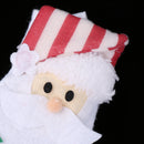 Cute White Santa Stocking Shaped Cutlery Holder Bag Christmas Home Party Decoration