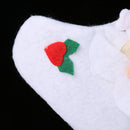 Cute White Santa Stocking Shaped Cutlery Holder Bag Christmas Home Party Decoration