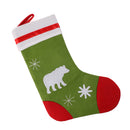 Green Red Christmas Bear Stocking Sock Bag Xmas Tree Home Decor Ornament
