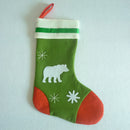 Green Red Christmas Bear Stocking Sock Bag Xmas Tree Home Decor Ornament