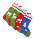 4pcs Festive Beer Reindeer Sheep Tree Christmas Stockings Large Sock Kids Children Candy Gift Bags 40 x 26cm