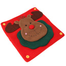 Red Christmas Xmas Cushion Cover Cartoon Reindeer Design Decorative Throw Pillow Case