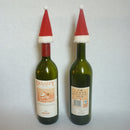 Pack of 4pcs Festive Christmas Bottle Top Santa Hat Covers Household Tableware Bags Home Decorations
