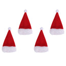 Pack of 4pcs Festive Christmas Bottle Top Santa Hat Covers Household Tableware Bags Home Decorations