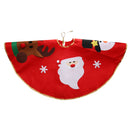 Christmas Tree Skirt Santa Snowman Reindeer Pattern Xmas Carpet Apron Holiday Base Stand Party Home Decoration