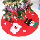 Christmas Tree Skirt Santa Snowman Reindeer Pattern Xmas Carpet Apron Holiday Base Stand Party Home Decoration