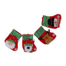 4pcs/Set Christmas Sequin Santa Claus Stockings Candy Sock Bag Hanging Decor