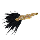 Retro Feather Rhinestone Headband Charleston Party Wedding Church Headwear