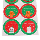 Pack of 80/10 Sheets Christmas Badge Sticker Envelope Seal Gift Wrapping Stickers