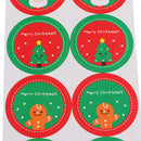 Pack of 80/10 Sheets Christmas Badge Sticker Envelope Seal Gift Wrapping Stickers