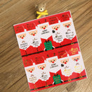 200pcs Rectangle Merry Christmas Red Santa Sticker Wrapping Baking Food Envelope Seals Cake Box Sealing Peel off Tags