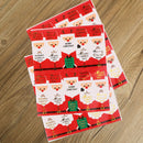 200pcs Rectangle Merry Christmas Red Santa Sticker Wrapping Baking Food Envelope Seals Cake Box Sealing Peel off Tags
