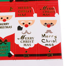 200pcs Rectangle Merry Christmas Red Santa Sticker Wrapping Baking Food Envelope Seals Cake Box Sealing Peel off Tags