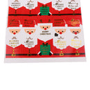 200pcs Rectangle Merry Christmas Red Santa Sticker Wrapping Baking Food Envelope Seals Cake Box Sealing Peel off Tags