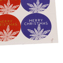 10 Sheets/80pcs Merry Christmas Festive Envelope Food Packing Bag Seals Purple Red Snowflake Candy Bag Box Gift Adhesive Stickers