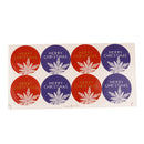 10 Sheets/80pcs Merry Christmas Festive Envelope Food Packing Bag Seals Purple Red Snowflake Candy Bag Box Gift Adhesive Stickers