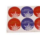 10 Sheets/80pcs Merry Christmas Festive Envelope Food Packing Bag Seals Purple Red Snowflake Candy Bag Box Gift Adhesive Stickers