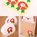 80pcs Paper Seals Merry Christmas Badge Stickers Envelope Seal Food Wrapping Decor Red Santa Claus Stickers Labels