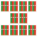 10 Sheets/80pcs Merry Christmas Festive Envelope Food Packing Bag Seals Green Red Santa Reindeer Candy Bag Box Gift Adhesive Stickers