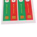 10 Sheets/80pcs Merry Christmas Festive Envelope Food Packing Bag Seals Green Red Santa Reindeer Candy Bag Box Gift Adhesive Stickers