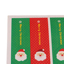 10 Sheets/80pcs Merry Christmas Festive Envelope Food Packing Bag Seals Green Red Santa Reindeer Candy Bag Box Gift Adhesive Stickers