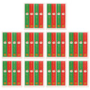 10 Sheets/80pcs Merry Christmas Festive Envelope Food Packing Bag Seals Green Red Santa Reindeer Candy Bag Box Gift Adhesive Stickers