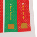 10 Sheets/80pcs Merry Christmas Festive Envelope Food Packing Bag Seals Green Red Santa Reindeer Candy Bag Box Gift Adhesive Stickers