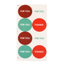 10 Sheets Thanks For You Sealing Stickers Christmas Wedding Gift Packaging Present Seal Label